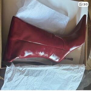 Steve Madden Glossy Red Ankle Boots